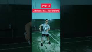Part-2 DEFENCE BACKHAND DI FOREHAND Badminton Channel Indonesia #shorts