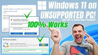 How to Install Windows 11 on Unsupported PC (Updates Works 100%)