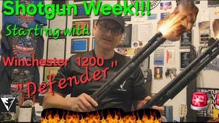 Shotgunning with the deadly Winchester 1200 Defender 12 Guage home defense shotgun.