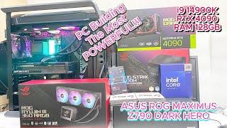 PC Building The Most POWERFUL i9 14900K RTX 4090 RAM 128GB | ROG MAXIMUS Z790 DARK HERO | PC in 2024