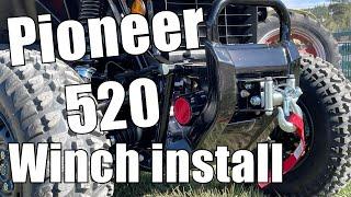 How to install a winch Honda pioneer 520/ MAX’S MOTO SHOP