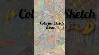 Colorful Sketch Ideas |@Aesthetic Outlet  #shorts #viral #sketch #trending