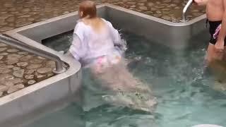 Ice BATHING #39 Winter ️ swimming 2024 in  #bikini on  #EPIPHANY  Baptism #pool #icebaths