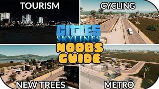 AfterDark DLC, Cycling, Metro & New Trees! Cities Skylines Noobs Guide #3