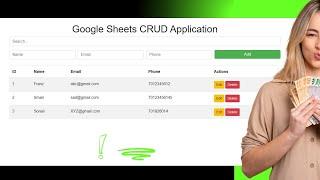 Build a Google Sheets CRUD Web App with Real-Time Data | Easy Step-by-Step Tutorial