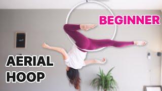 Aerial Hoop Beginner conditioning and EASY combo | aerial practice