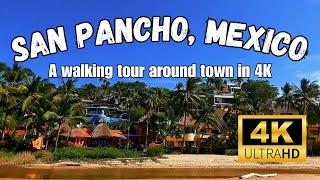 A walking tour of San Pancho, Mexico in 4k (chill Music)