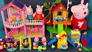 [30 min video] Peppa Pig COMPILATION - Satisfying Unboxing Peppa Pig Deluxe Clubhouse Playset |ASMR