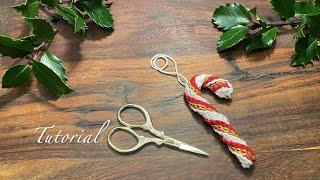 Crochet an easy Festive Candy Cane Ornament for Your Christmas Tree DIY  Hæklet let julepynt