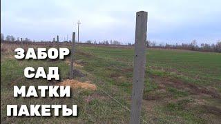 Ограждение сада. Обработка пчёл. Заказ пакетов. Отказ от матководства.