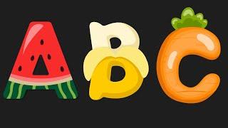  Fun Fruits & Veggies ABC Alphabet Song for Kids | Learn Letters & Healthy Foods! 