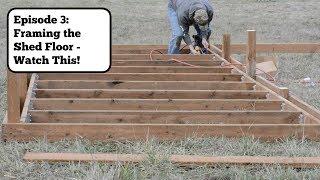 16x20 Shed Build - Episode 3: Shed Floor Framing - Build a Shed Floor