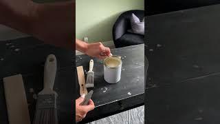 Transforming this tatty desk into a beautiful new wood effect desk #youtubeshorts #diyprojects