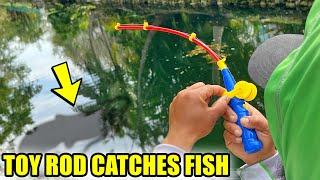 CATCHING FISH with TOY FISHING ROD from Dollar General