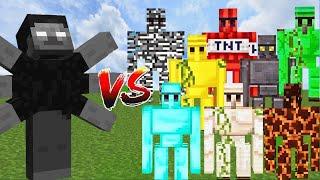 MUTANT HEROBRINE vs ALL GOLEMS in Minecraft Mob Battle