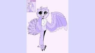 Speed-draw | DTA entry | #fog2dta @Fogstep_WC  | Barn Dreamy Owl + Peacock