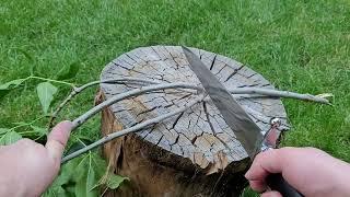 Cold Steel Arkansas Toothpick cut test