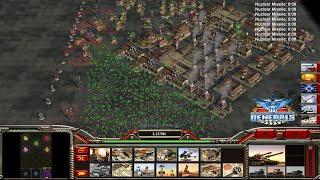 Command & Conquer: Generals - Zero Hour - China Nuke 1 vs 7 Hard Generals (CompStomp)