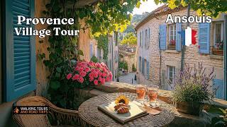 Ansouis FRANCE - French Medieval Village Tour - Most Charming Villages in France - 4k video walk