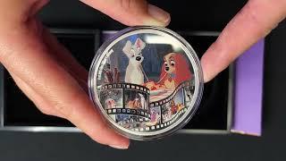 Disney Cinema Masterpieces - Lady and the Tramp 3oz Silver Coin