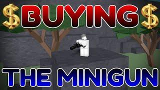 Buying the MINIGUN In ROBLOX Zombie Attack!