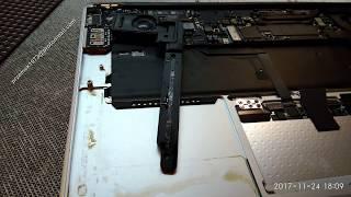 Macbook Air A1466 disassembly liquid water keyboard , cooler fan clean, wymiana, jak rozłożyć