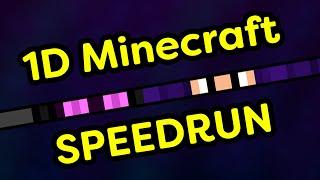 1D Minecraft Speedrun