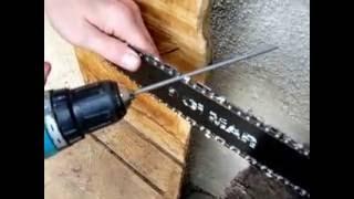 how to sharpen a chainsaw chain. the fastest and easiest way