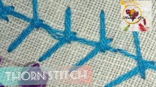 HOW  TO DO THORN STITCH pART-19