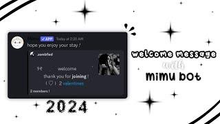 7 STEPS how to make a discord welcome message using MIMU BOT! | MOBILE & PC friendly