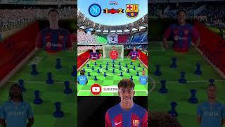 NAPOLI vs BARCELONA | UEFA CHAMPIONS LEAGUE HIGHLIGHTS | MARBLE FOOTBALL |02/21/24| #espn #asmr
