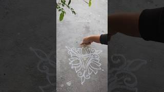 Easy Daily Rangoli Design  Everyday Rangoli #shorts #youtubeshorts #rangoli #dailyrangoli #viral