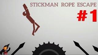 Stickman : Rope Escape Walkthrough Part 1 (by Arsmen Games) / Android Gameplay HD