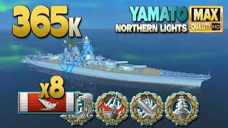 Линкор Ямато: 365 тыс., Уничтожено 8 кораблей - World of Warships