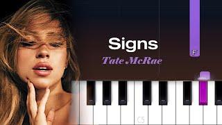 Tate McRae - Signs (Piano Tutorial)