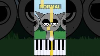 Gray Theme (Incredibox Sprunki Retake) | Normal Vs Horror on piano
