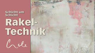 Einfache Einführung in die moderne Rakeltechnik mit Acryl – inspiriert von Gerhard Richter