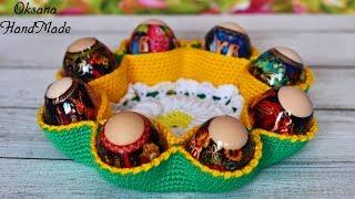 Пасхальная корзина крючком. Мастер класс. Easter basket crochet