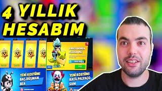 4 YILLIK HESABIMIN SON HALİ0 TL HESAP  SON SAVAŞÇIMA SAYILI GÜNLER KALDI (Brawl Stars)