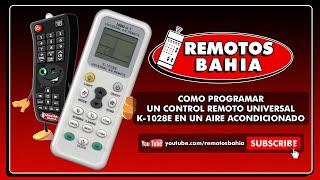 COMO PROGRAMAR CONFIGURAR CONTROL REMOTO UNIVERSAL PARA AIRE ACONDICIONADO K-1028E