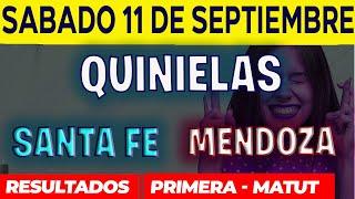 Quinielas Primera y matutina de Santa fé y Mendoza Sábado 11 de Septiembre