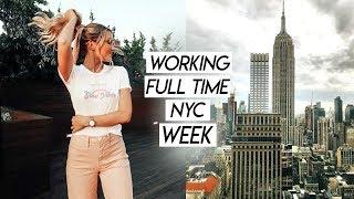 WORKING FULL TIME IN NYC WEEK IN MY LIFE | grocery haul, events, and working out