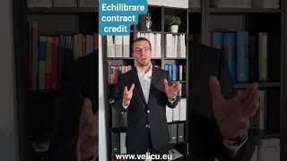 Echilibrarea contractului de credit in baza Legii darii in plata. Inghetarea cursului CHF USD & EURO