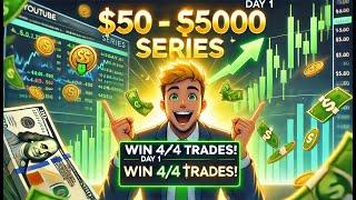 Day 1 100% Wining Trades | 4/4 win trades | Patience is the Key!