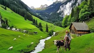 Life in Switzerland’s Beautiful Countryside: Alpine Villages with Cows and Sheep