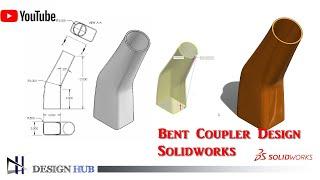 Bent Coupler Design In Solidworks |Design Hub|