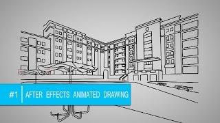 After effects Building Drawing | Tutorial Promo |