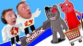 НОВЫЙ ПОБЕГ в ROBLOX от СВИНЬИ как GRANNY #10 Как ИГОРЬ и ПАПА Убегали от PIGGY