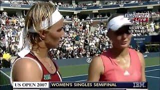 Svetlana Kuznetsova vs Anna Chakvetadze 2007 US Open SF Highlights