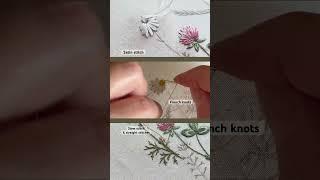 All the stitches that I use for embroidery of a daisy most often in this video. #embroidery